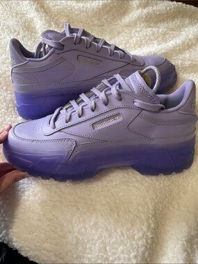 Cardi B X Reebok Wmns Club C Crisp Purple Like New Size 9.5 Women